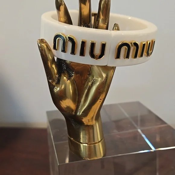 Miu Miu White Bangle Bracelet - Picture 5 of 9